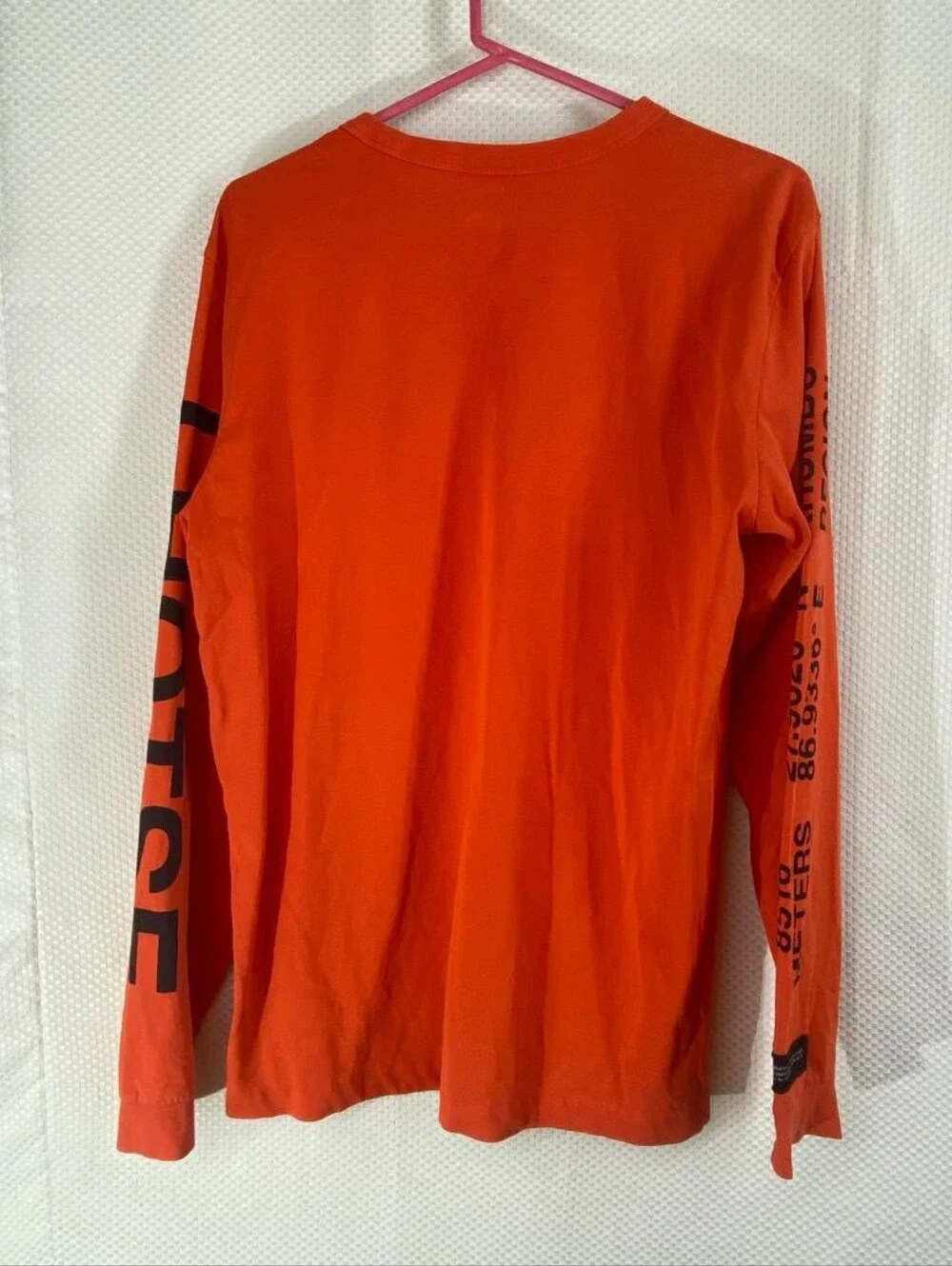 The North Face Lhotse Mountain Graphic Tee Orange Long Sleeve Men Size M